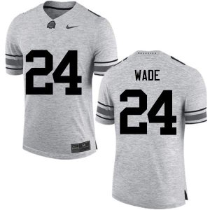 NCAA Ohio State Buckeyes Men's #24 Shaun Wade Gray Nike Football College Jersey QGY7645XZ